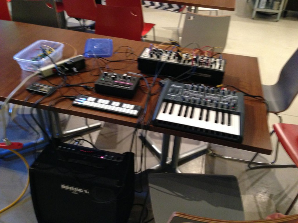 The synthesizers I brought